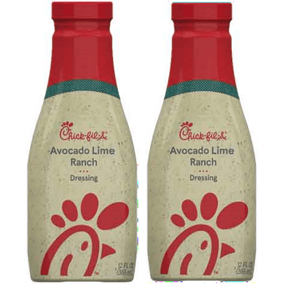 Chick-Fil-A Avocado Lime Ranch Salad Dressing, 2-Pack 12 oz. Bottles