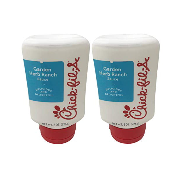 ChickFilA Garden herb ranch Sauce 8 Oz. Squeeze Bottle pack of 2