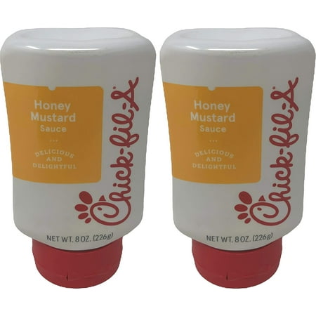 Chick-Fil-A Sauce 8 oz. Squeeze Bottle - Resealable Container For Dipping, Drizzling, and Marinades 2-Bottle Pack (Honey Mustard)