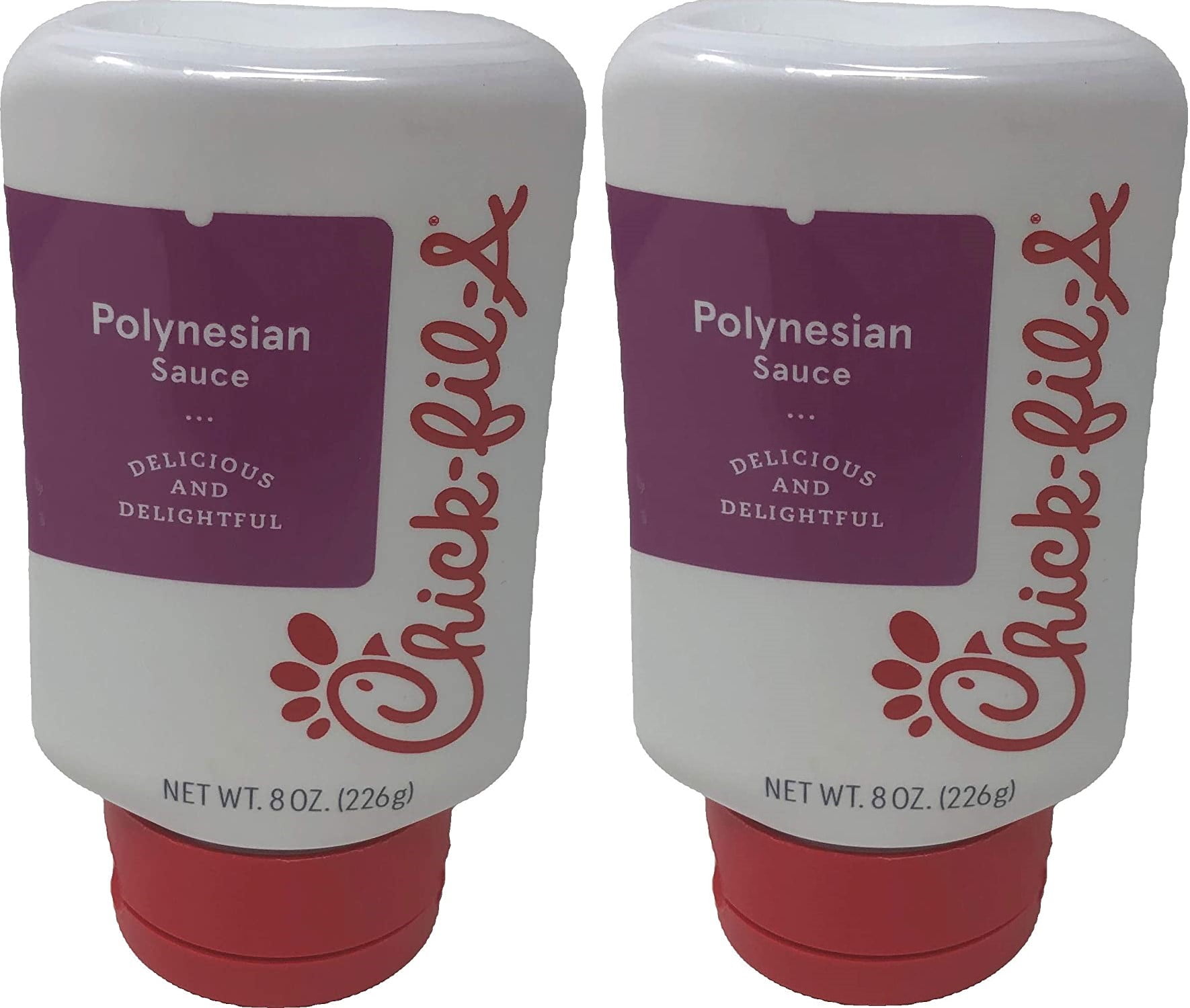 Chick-Fil-A Sauce 8 oz. Squeeze Bottle - Resealable Container For Dipping, Drizzling, and Marinades 2-Bottle Pack (Polynesian)