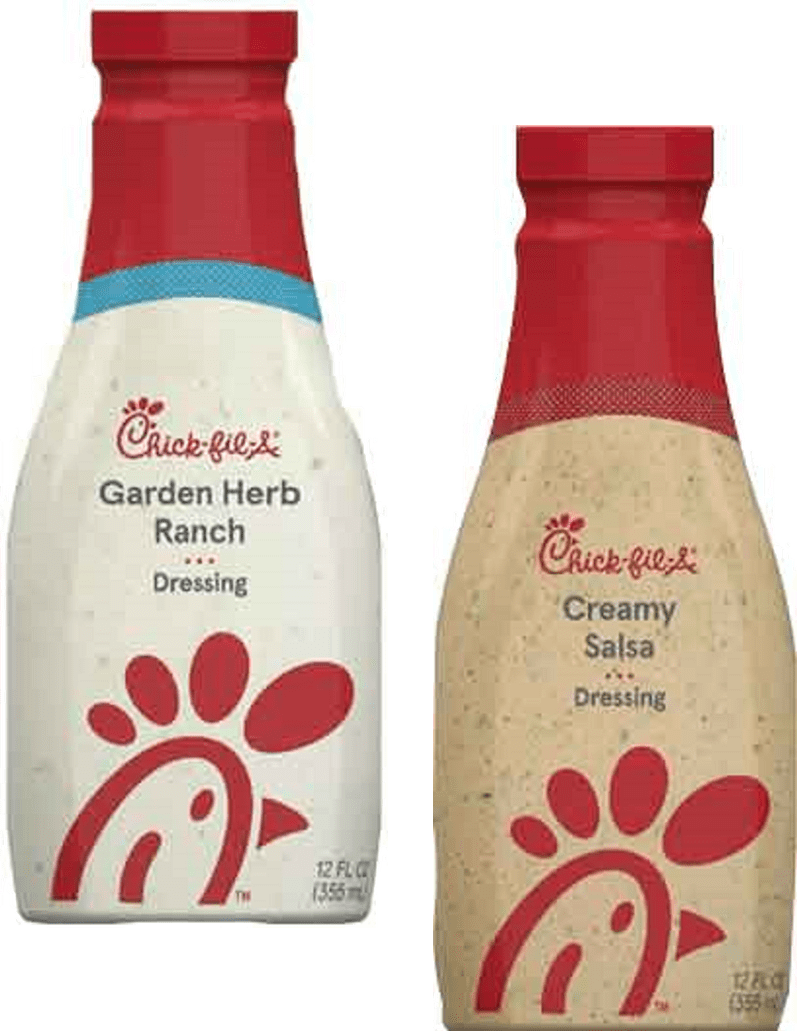 ChickFilA Zesty Garden Herb Ranch & Creamy Salsa Dressing, Variety 2