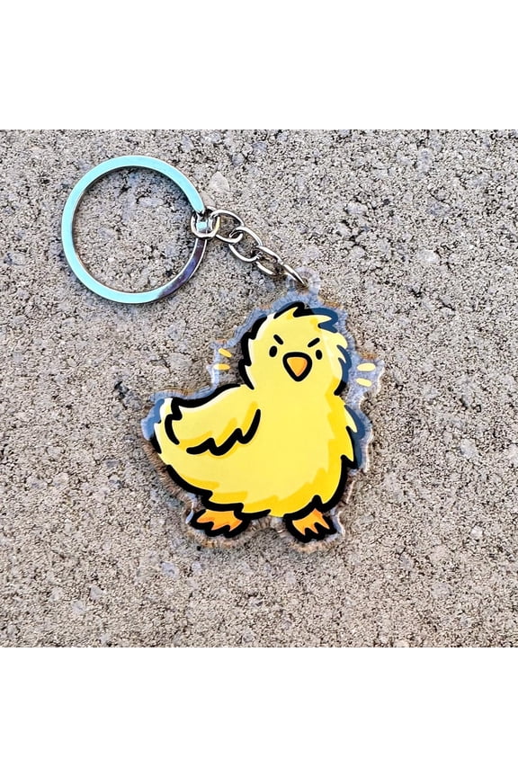 Chick Keychain | Cute Acrylic Keychain | Kawaii animal keychain | chicken farmer keychain | cute bird keychain |chicken keychain |cute chick