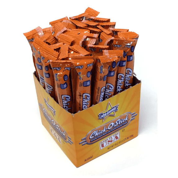 Chick-O-Sticks Delicious Crunchy Peanut Butter Rolled In Tasty Toasted Coconut 7 Ounce Bars Great For Convenience Stores Or Just for the Love Them All. (36 Count Box)