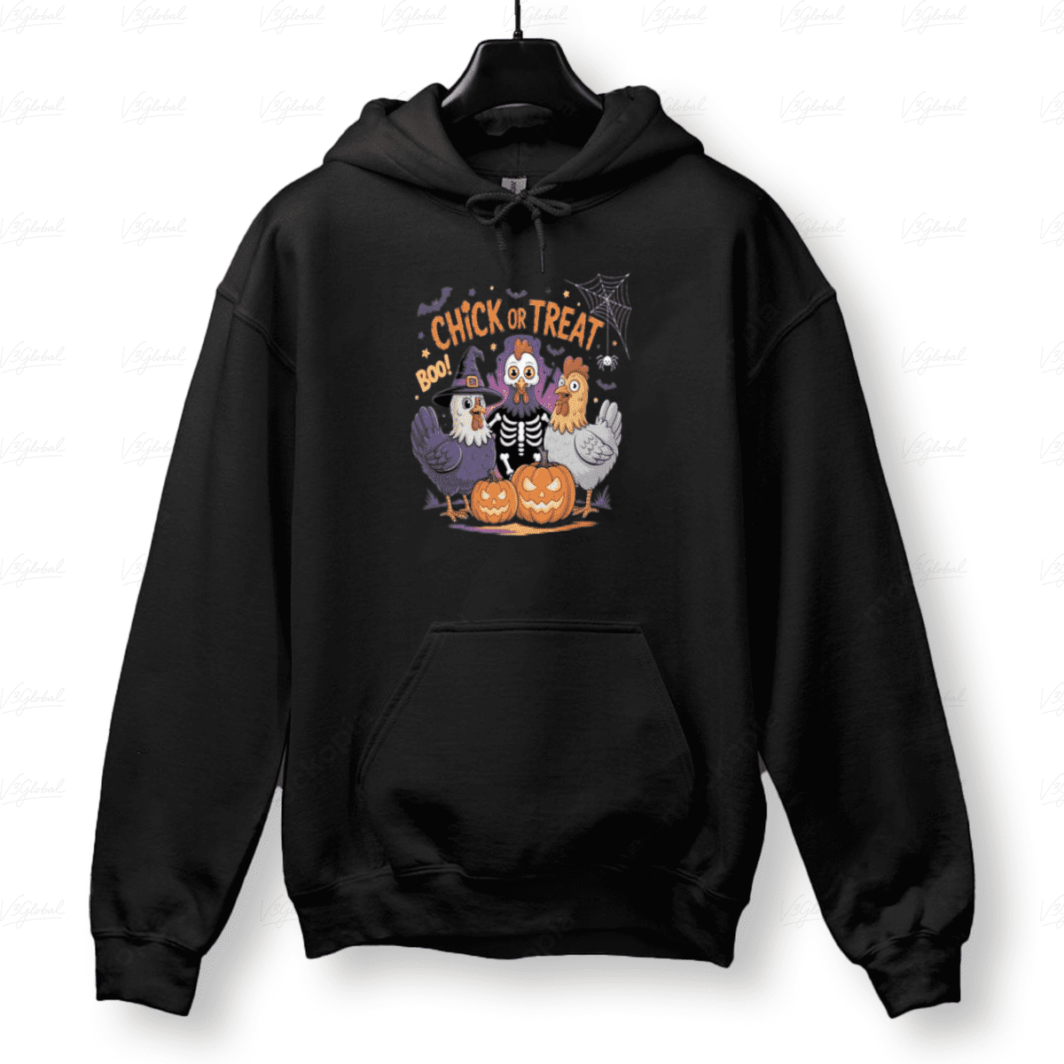 Chick Or Treat A Chicken Halloween Themed Costume Unisex Style Hoodie