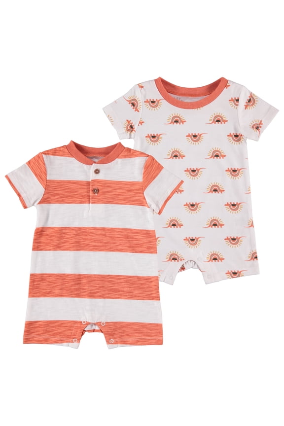 Boy 2 Pk Rompers, Sizes Newborn-9 Months