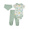 thumbnail image 1 of Chick Pea Baby Boy 3 PC Footed Pant Set, Sizes Newborn-9 Months, 1 of 1