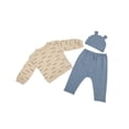 thumbnail image 1 of Chick Pea Baby Boy 3 Pc Sweatshirt & Pant Outfit Set w Hat, Sizes Newborn-24 Months, 1 of 2