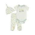 thumbnail image 1 of Chick Pea Baby Boy Baby Girl Gender Neutral Unisex 3 PC Footed Pant Set, Sizes Newborn-9 Months, 1 of 1