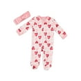 thumbnail image 1 of Chick Pea Baby Girl 2 PC Footed Coverall Set, Sizes Newborn-9 Months, 1 of 1