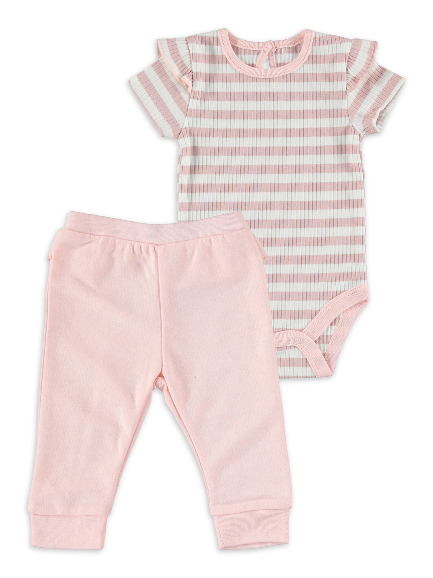 Chick Pea Baby Girl 2 PC French Terry Jogger Set, Sizes Newborn9