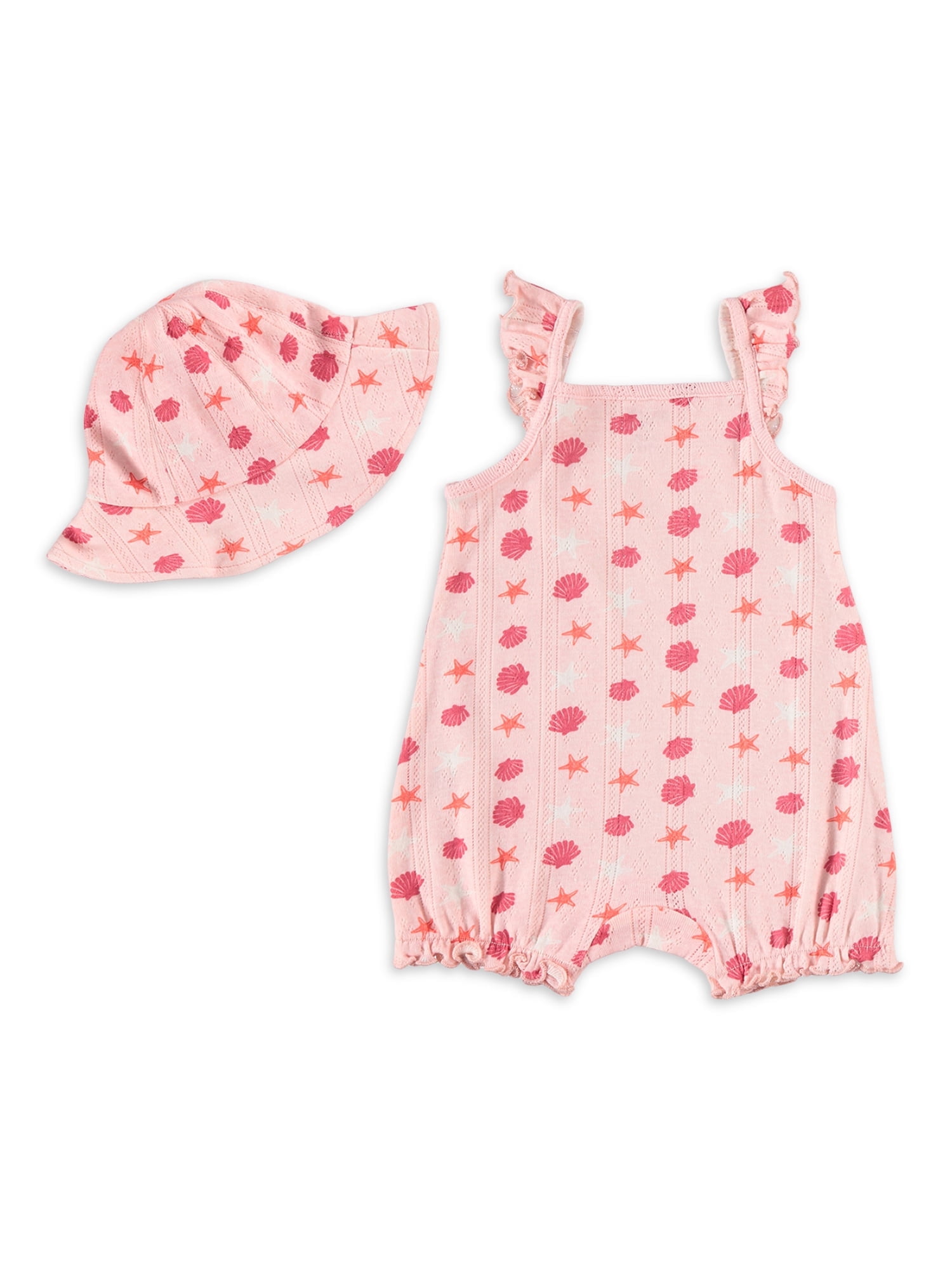 Chick Pea Baby Girl 2 PC Romper Set, Sizes Newborn-9 Months