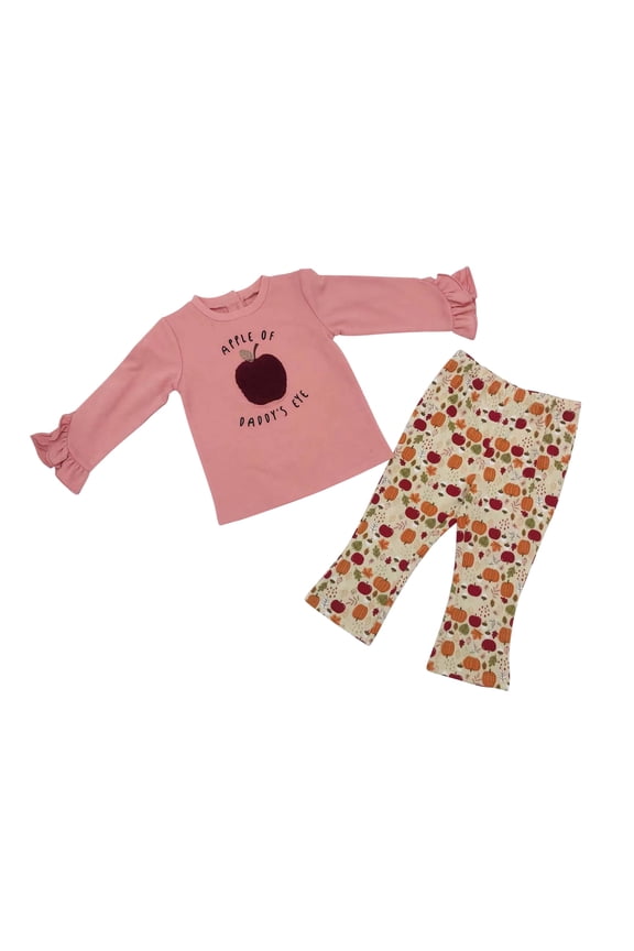 Girl 2 Pc Fall Harvest Thanksgiving Pant Outfit Set, Sizes Newborn-24 Months