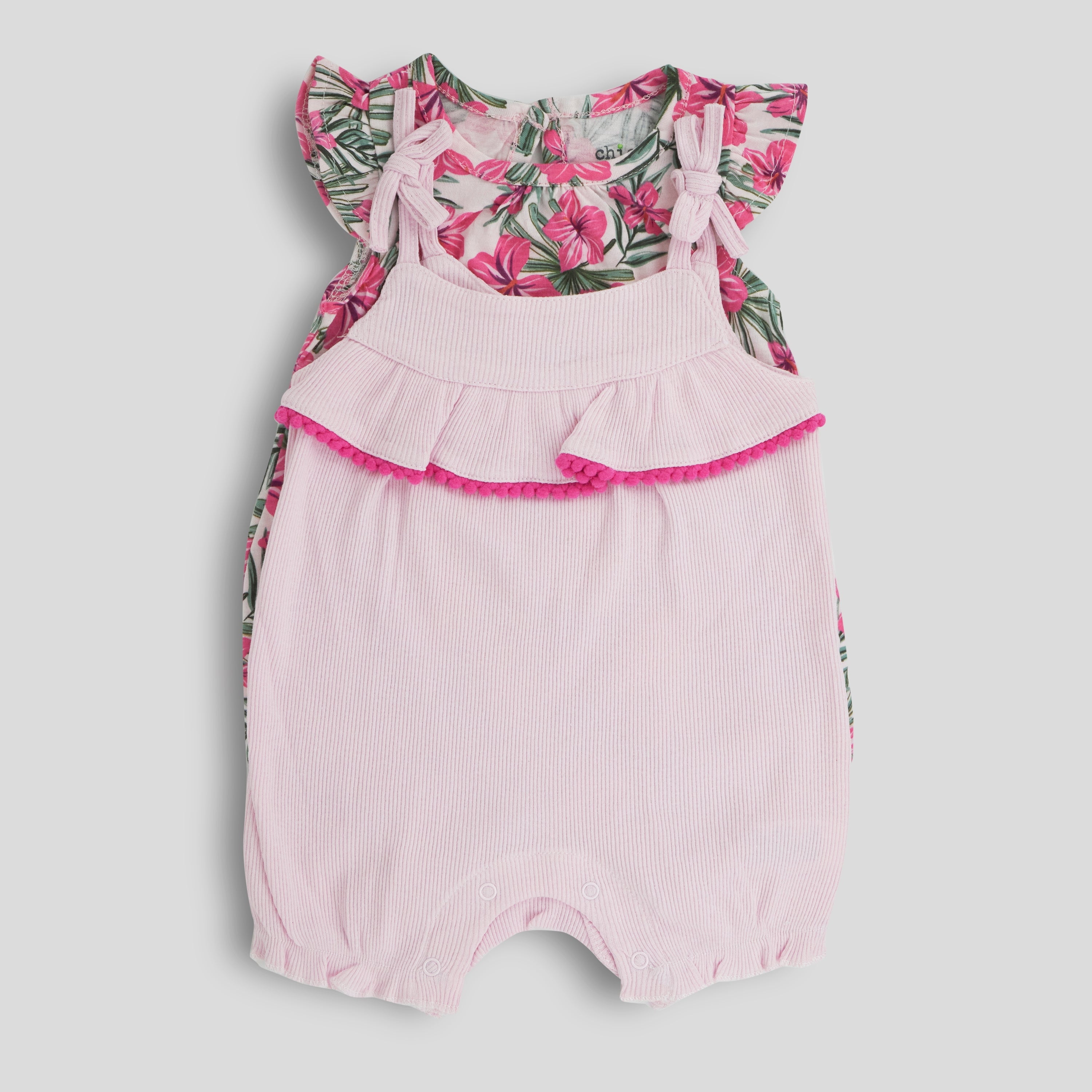 Chick Pea Baby Girl 2 Pk Rompers, Sizes Newborn-9 Months