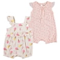thumbnail image 1 of Chick Pea Baby Girl 2 Pk Rompers, Sizes Newborn-9 Months, 1 of 2