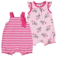 thumbnail image 1 of Chick Pea Baby Girl 2 Pk Rompers, Sizes Newborn-9 Months, 1 of 2