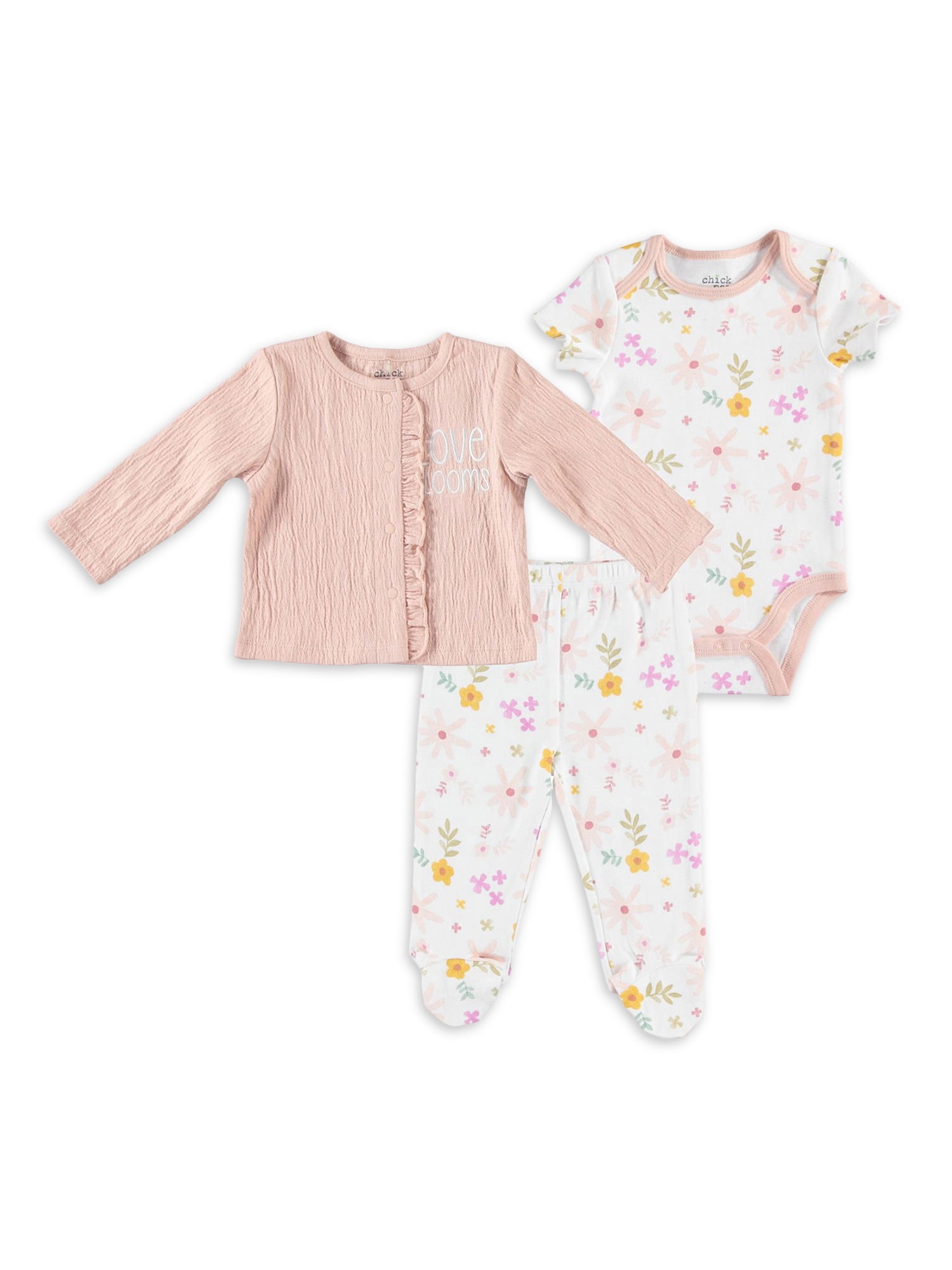 Chick Pea Baby Girl 3 PC Cardigan Set, Sizes Newborn9 Months