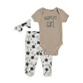 thumbnail image 1 of Chick Pea Baby Girl 3 PC Footed Pant Set, Sizes Newborn-9 Months, 1 of 2