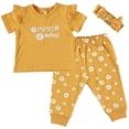 thumbnail image 1 of Chick Pea Baby Girl 3 PC French Terry Jogger Set, Sizes Newborn-24 Months, 1 of 4