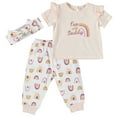 thumbnail image 1 of Chick Pea Baby Girl 3 PC French Terry Jogger Set, Sizes Newborn-24 Months, 1 of 2