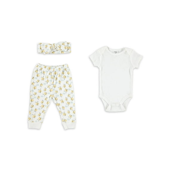 Chick Pea Baby Girl 3 PC Jogger Set, Sizes Newborn-9 Months