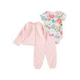 thumbnail image 1 of Chick Pea Baby Girl 3 PC Quilted Cardigan Set, Sizes Newborn-9 Months, 1 of 2