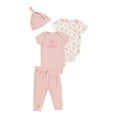 thumbnail image 1 of Chick Pea Baby Girl 4 Pc Jogger Outfit Set, Sizes Newborn-24 Months, 1 of 2