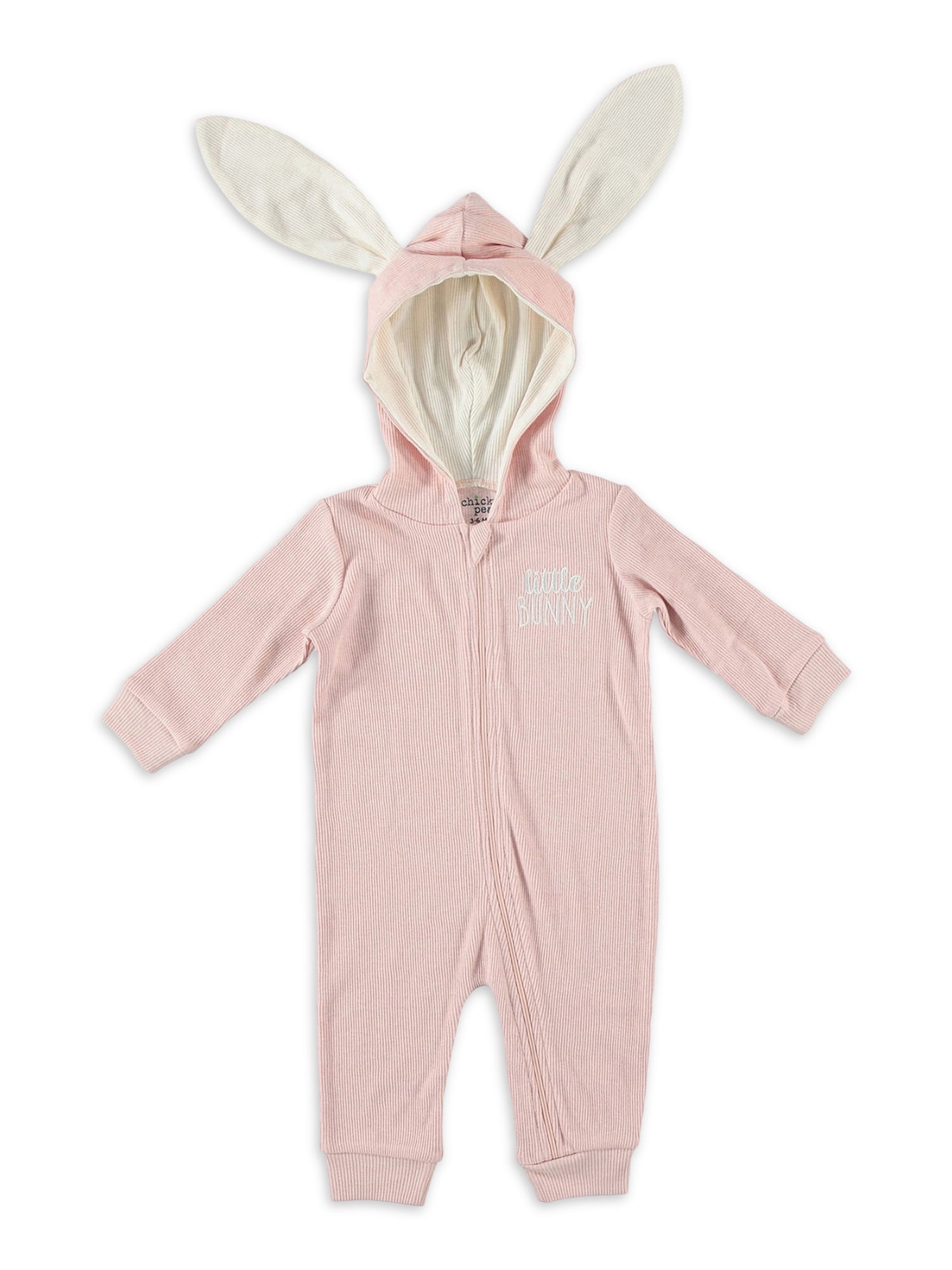 Chick Pea Baby Girl Little Bunny Fashion Coverall, Sizes Newborn-9 Months