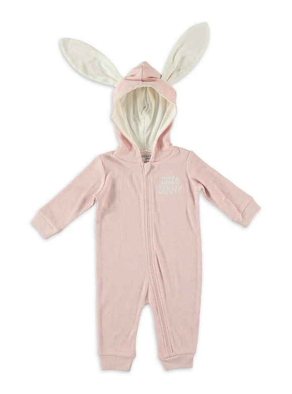 Girl Little Bunny Fashion Coverall, Sizes Newborn-9 Months