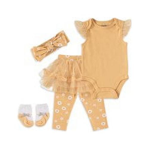 Chick Pea Baby Girl & Toddler Girl 4 PC Tutu Legging Set, Sizes 2T-4T