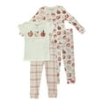 thumbnail image 1 of Chick Pea Baby Girl & Toddler Girl 4 Pc Mixed Pajama Set, 2 Tops 2 Long Bottoms, Sizes 12 Months-4T, 1 of 2