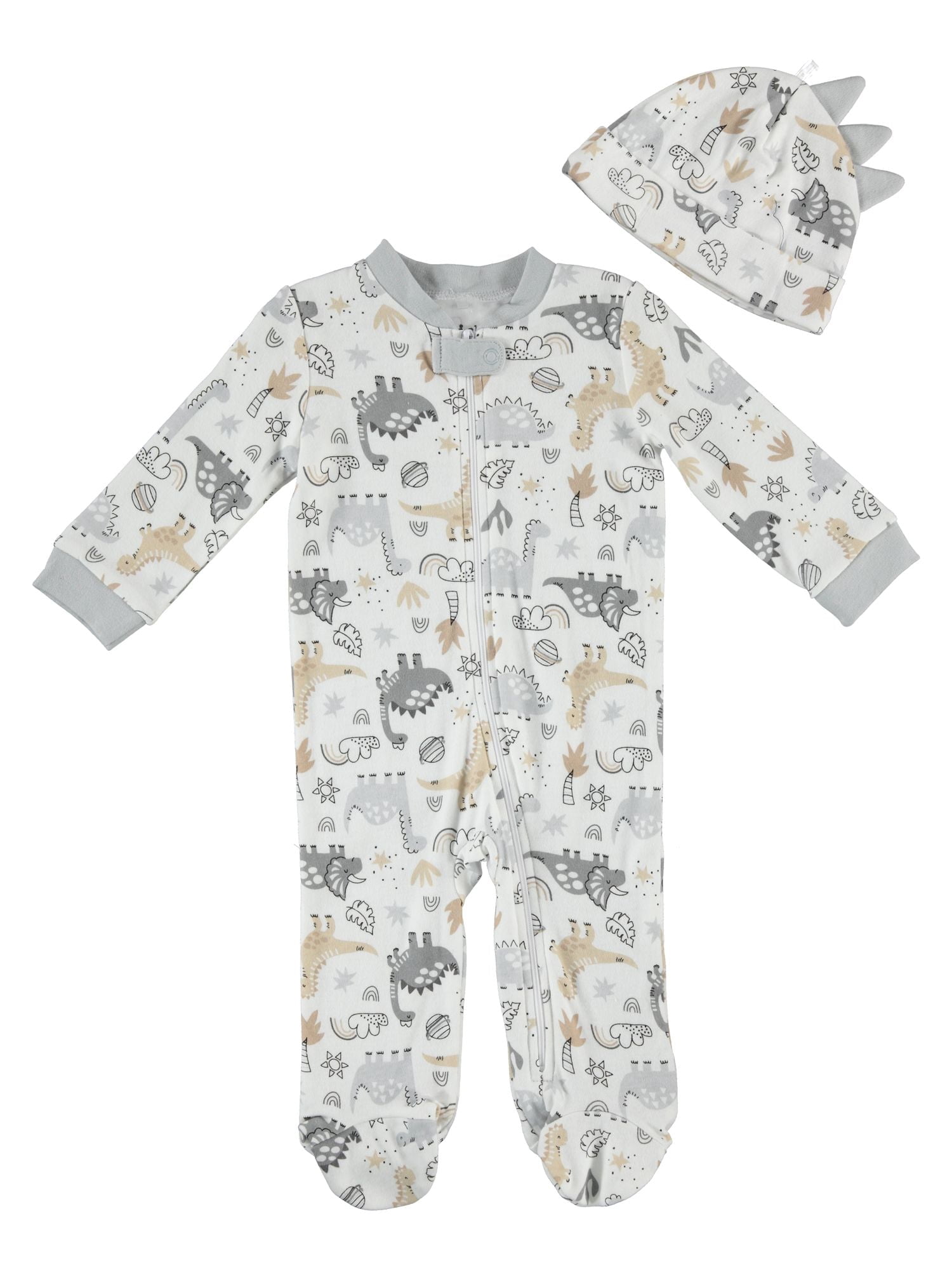 Chick Pea Baby Neutral Unisex 2pk Footed Coverall Set, Sizes Newborn-9 Months