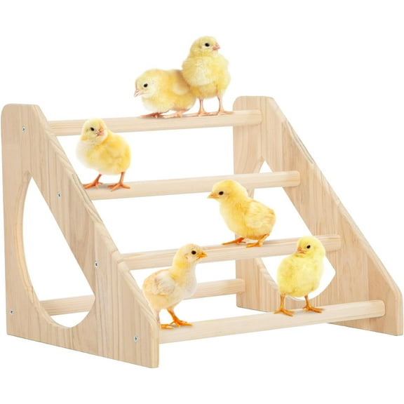 Chick Perch Prevent Rotation Design, Strong Wooden Chicken Roosting Bar, Easy to Assemble and Clean, Fun Toys for Chick