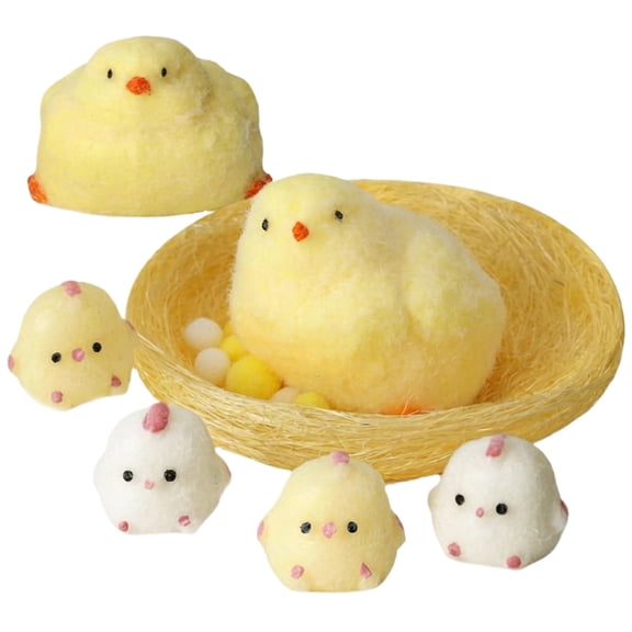 Chick Plush Squishy Slow Rising Squishy Stress Relief Ball,Soft Foam Sensory Fidget Squeeze Anxiety Calming Spring Hand Squishy for Adults Office Basket and Party Favors,As Shown