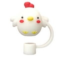 thumbnail image 1 of Chick-Shaped Straw Topper - Material, Cartoon Design, Dust-Proof, Decorative, Fits Most Standard Straws, 1 of 5