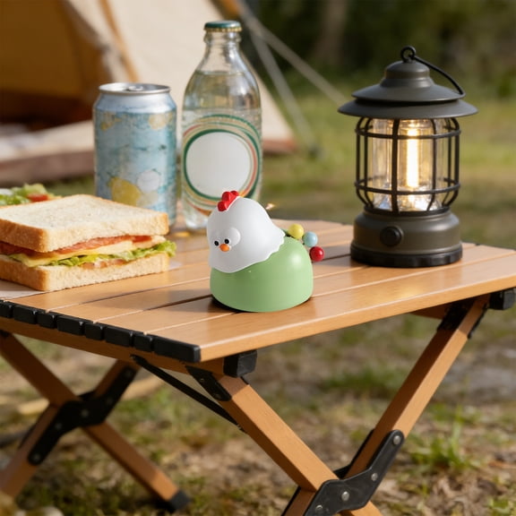 Chick-Shaped Toothpick and Fruit Fork Holder Set with Sealed Lid for Dining Table Organization