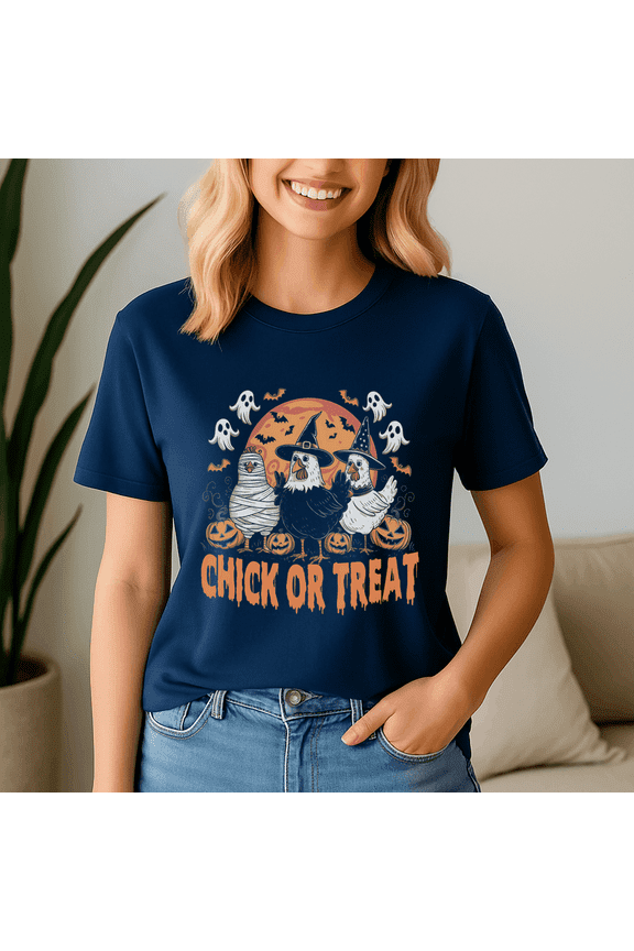 Chick or Treat Halloween Shirt, Chicken Tee, Trick or Treat TShirt, Spooky Season Shirts, Halloween Summer, Summerween, Funny Halloween Gift, Halloween Chicken Tshirt