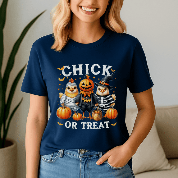 Chick or Treat Halloween Shirt, Chicken Tee, Trick or Treat TShirt, Spooky Season Shirts, Halloween Summer, Summerween, Funny Halloween Gift, Halloween Chicken Tshirt