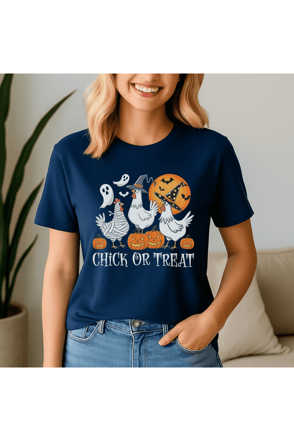 Chick or Treat Halloween Shirt, Chicken Tee, Trick or Treat TShirt, Spooky Season Shirts, Halloween Summer, Summerween, Funny Halloween Gift, Halloween Chicken Tshirt