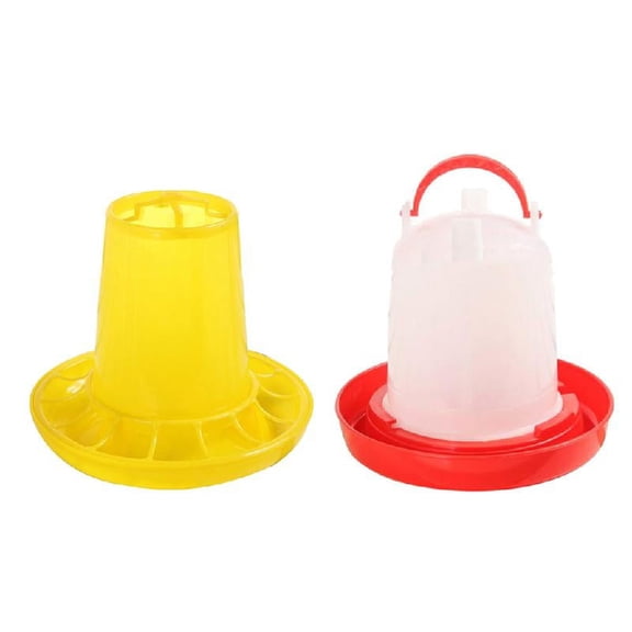 Chick Waterer Feeder Plastic Gravity Fed Poultry Waterer Food Container Bucket