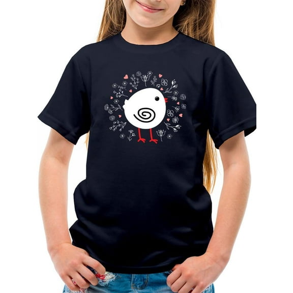 Chick With A Spiral Wing T-Shirt Juniors -Image by Shutterstock,  x-Small