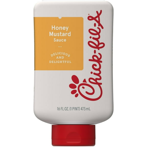 Chick-fil-A Honey Mustard Sauce,16 fl oz Squeeze Bottle -Pack of 4
