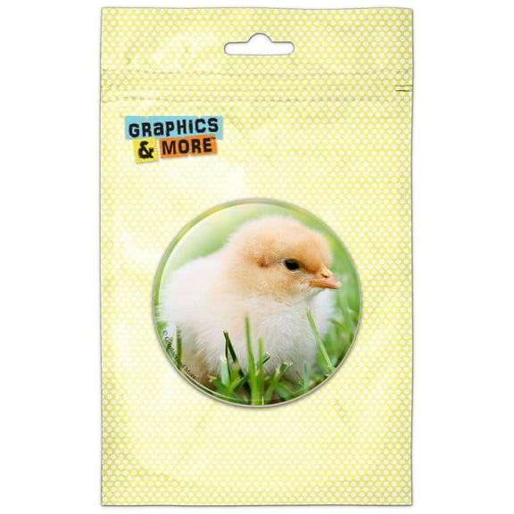 Chick in Grass Refrigerator Button Magnet