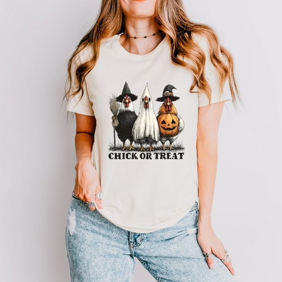 Chick or Treat Halloween Chickens - Short Sleeve Tee