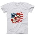 thumbnail image 1 of Floral American Flag T-Shirt – Watercolor Patriotic Flower USA Tee – 4th of July Shirt for Women, Red White Blue Daisy Poppy Graphic Top for Summer & Independence Day, 1 of 7