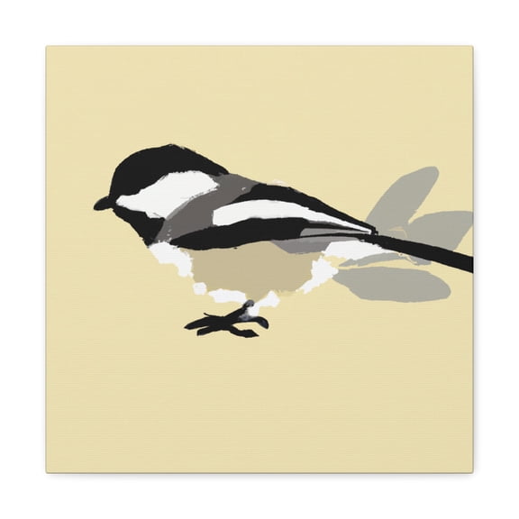 "Chickadee: A Minimalist" - Canvas