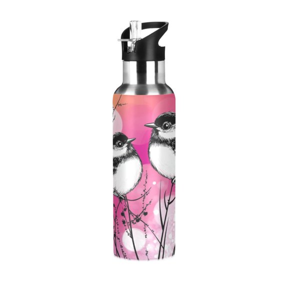 Chickadee Rest 600ml Double Walled Stainless Steel LeakProof Sports Bottle Thermo 8h