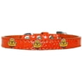 thumbnail image 1 of Chickadee Widget Croc Dog Collar, Orange - Size 10, 1 of 1