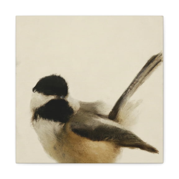 Chickadee in Baroque. - Canvas