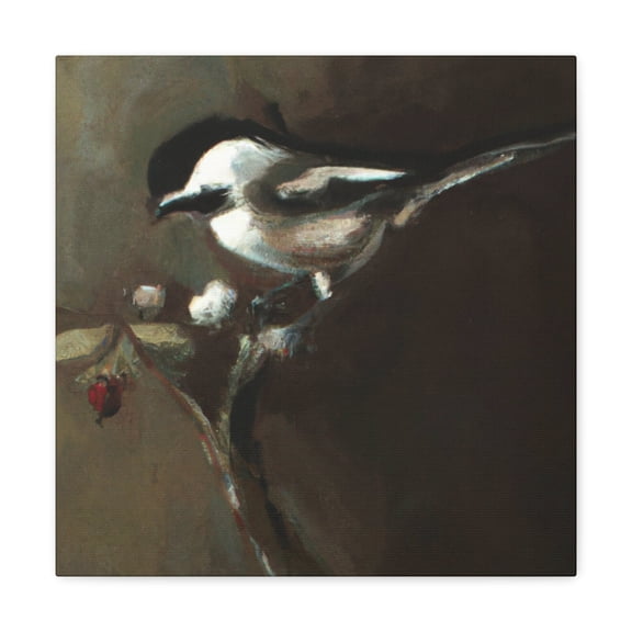 Chickadee in Baroque - Canvas