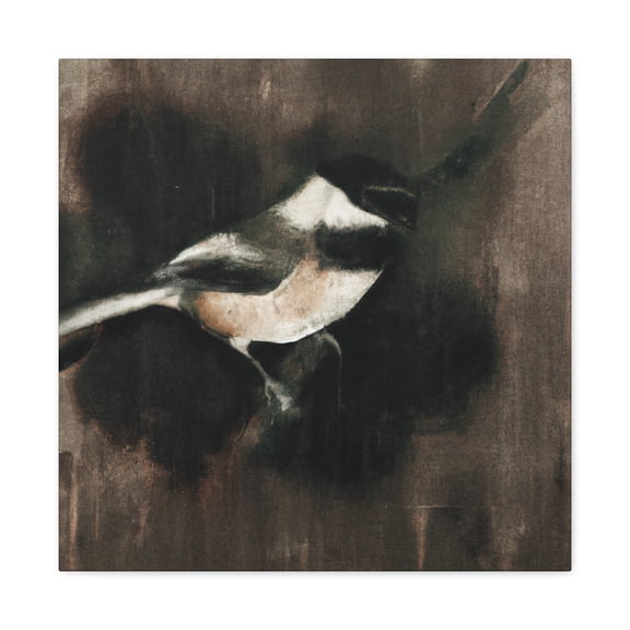 Chickadee in Hyperrealism - Canvas
